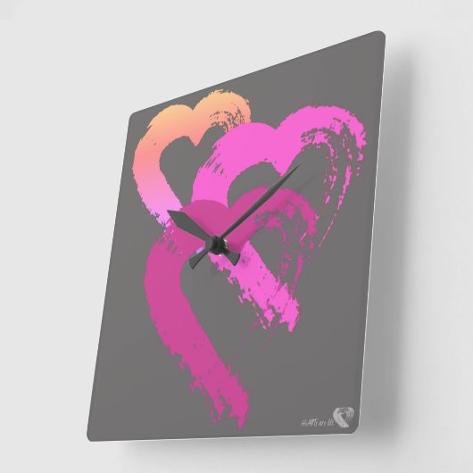 Horloge murale des coeurs (Angle)