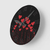 Horloge murale des coeurs Valentine/amour (Angle)