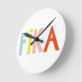 Horloge murale des couleurs Fika (Angle)