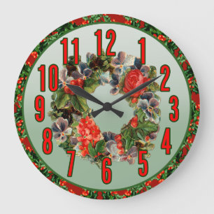 Horloge murale des couronnes de Noël