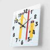 Horloge murale des crayons (Angle)