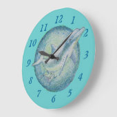 Horloge murale des dauphins 'Mère & Calf' (Angle)