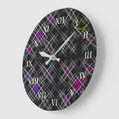 Horloge murale des diamants et des croix (Angle)