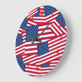 Horloge murale des drapeaux américains (Angle)