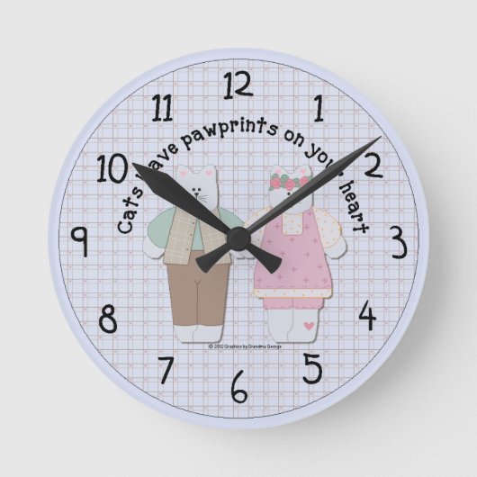 Horloge murale des Empreintes de pattes du pays (Recto)