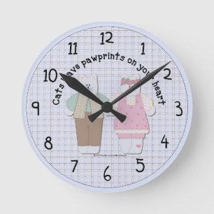 Horloge murale des Empreintes de pattes du pays