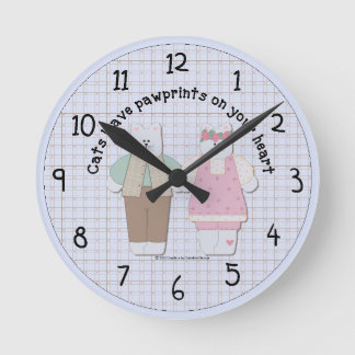 Horloge murale des Empreintes de pattes du pays