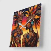 Horloge murale des femmes africaines (Angle)