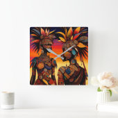 Horloge murale des femmes africaines (Maison)