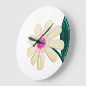 Horloge murale des fleurs botaniques côtières (Angle)