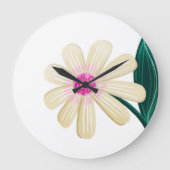 Horloge murale des fleurs botaniques côtières (Recto)