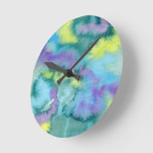 Horloge murale des fleurs de couleur (Angle)