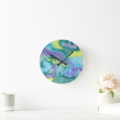 Horloge murale des fleurs de couleur (Maison)