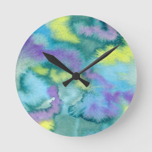 Horloge murale des fleurs de couleur
