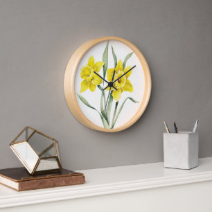 Horloge murale des fleurs de printemps
