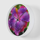 Horloge murale des fleurs d'Hibiscus (Angle)