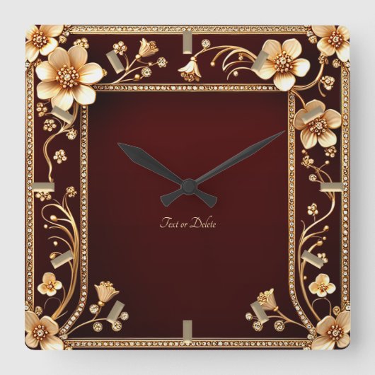 Horloge murale des fleurs dorées de Bourgogne (Recto)