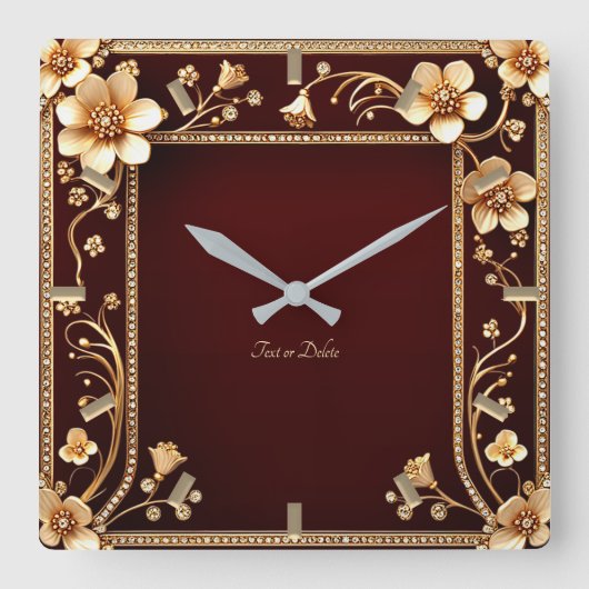 Horloge murale des fleurs dorées de Bourgogne (Recto)