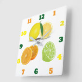 Horloge murale des fruits d'agrumes (Angle)