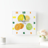 Horloge murale des fruits d'agrumes (Maison)