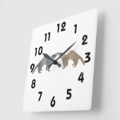 Horloge murale des furets (Angle)