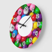 Horloge murale des gumballs colorés (Angle)