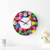 Horloge murale des gumballs colorés (Maison)