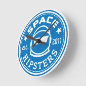 Horloge murale des Hipsters de l'espace (Angle)