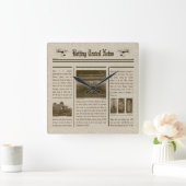 Horloge murale des journaux (Maison)