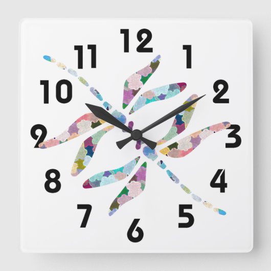 Horloge murale des libellules (Recto)