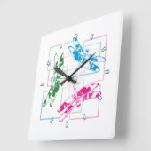 Horloge murale des libellules à trois couleurs (Angle)