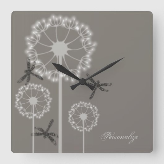 Horloge murale des libellules grises (Recto)