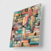 Horloge murale des livres Whimsical (Angle)