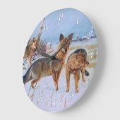 Horloge murale des loups (Angle)