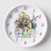 Horloge murale des mignons animaux | Cadeau mignon (Recto)