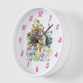 Horloge murale des mignons animaux | Cadeau mignon (Angle)