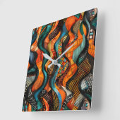 Horloge murale des Motifs tribaux africains (Angle)
