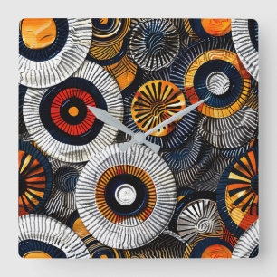 Horloge murale des Motifs tribaux africains