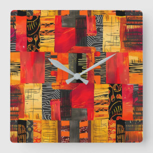Horloge murale des Motifs tribaux africains