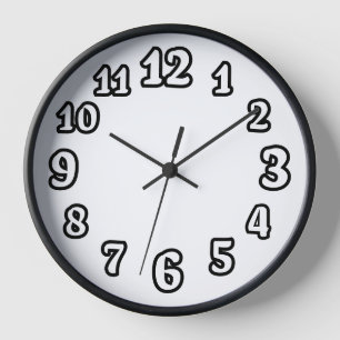 Horloge murale des nombres en arrière - Optique un