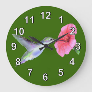Horloge murale des oiseaux de Humming