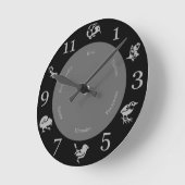 Horloge murale des oiseaux de Nouvelle-Zélande noi (Angle)
