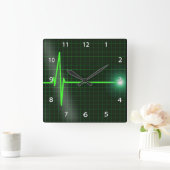 Horloge murale des ondulations d'électrocardiogram (Maison)