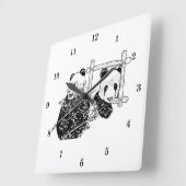 Horloge murale des ours de Panda très Cool (Angle)