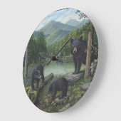 Horloge murale des ours noirs (Angle)