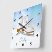 Horloge murale des patins de glace (Angle)