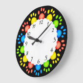 Horloge murale des pattes de chien (Angle)