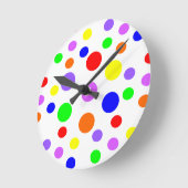 Horloge murale des points arc-en-ciel (Angle)