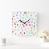 Horloge murale des points de couleur (Maison)