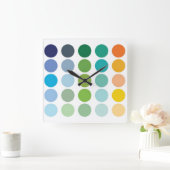 Horloge murale des points de couleur (Maison)